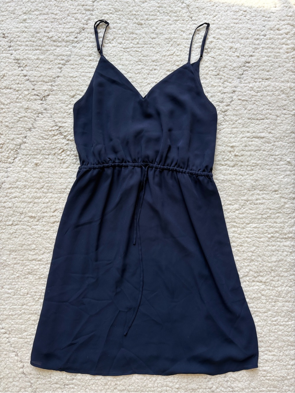 Aritzia Babaton Navy Spaghetti Strap Dress
